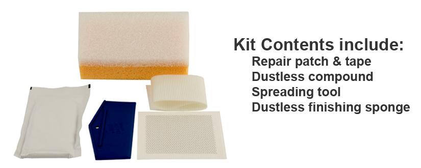 Content of Dustless Wall Repair Kit