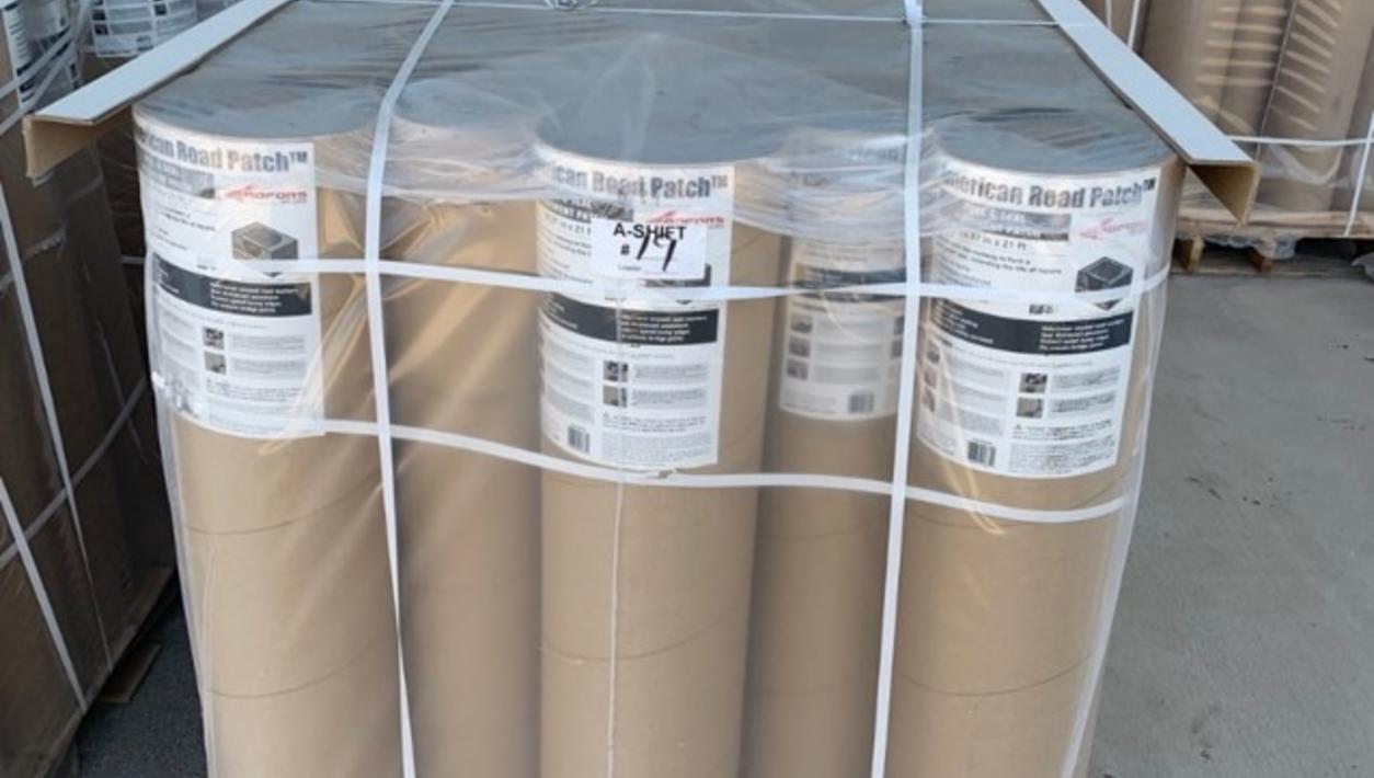 pallet of american road patch