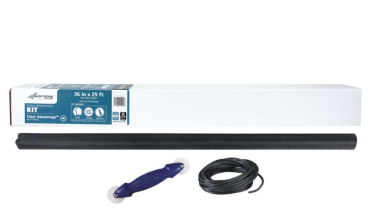 36" x 25' Clear Advantage Screen Kit Components
