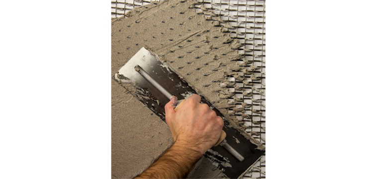 Fiberglass lath application