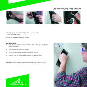 Vacuum Hand Sander Instructions