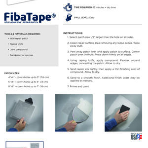 Wall Repair Patch Instructions